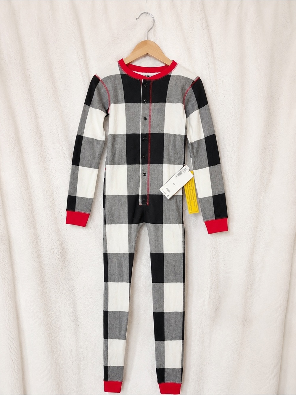 Lazy One Canada Kids Flapjack Pajamas | Youth Size 10 | Buffalo Plaid